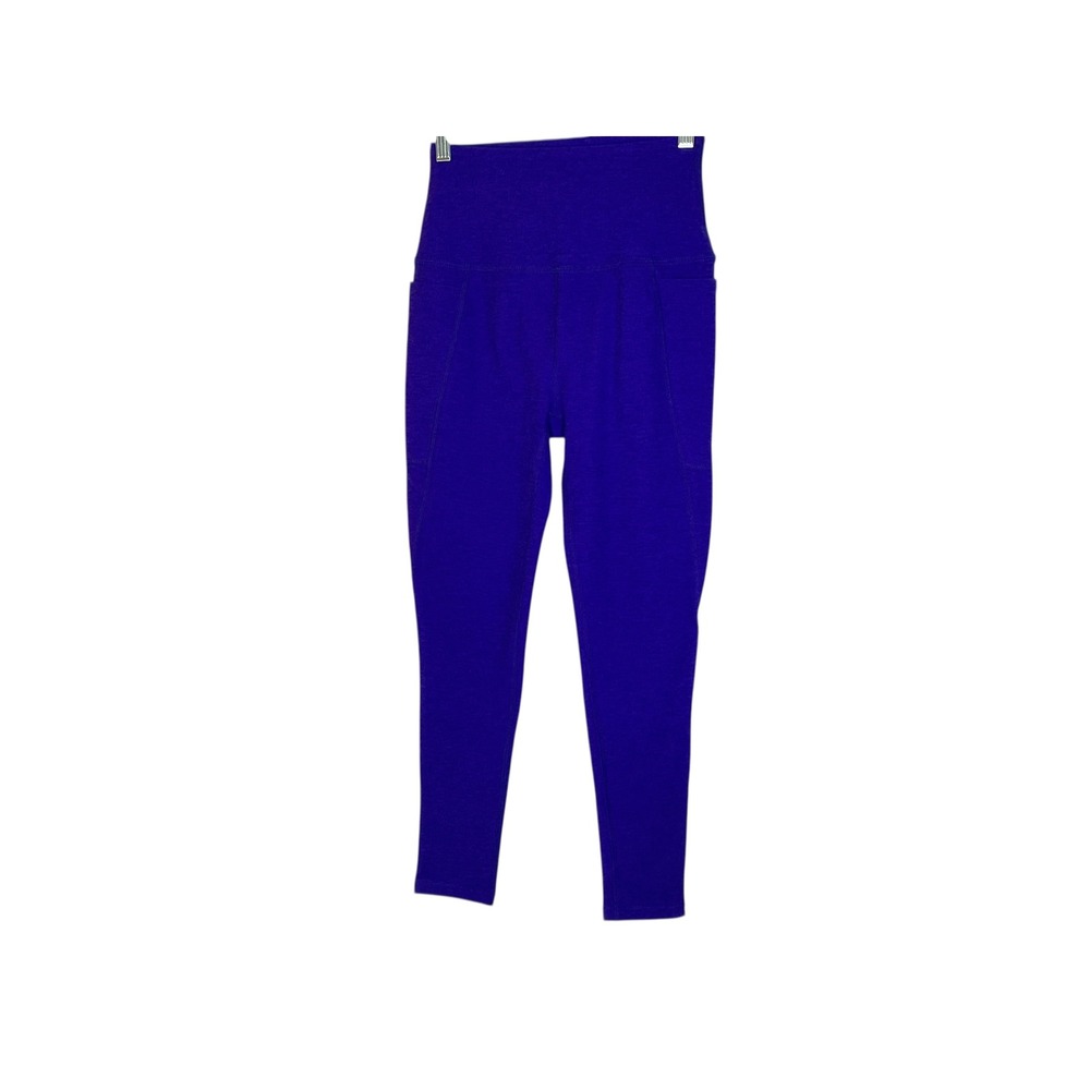 Beyond Yoga High Waisted Leggings Size M Purple Pockets Gym Athleisure EUC - Picture 1 of 8
